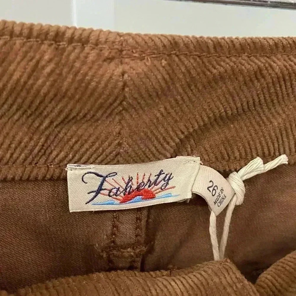 NWT Faherty Garment Dyed Organic Cotton Corduroy Straight Leg Jeans size 26 - Picture 8 of 11